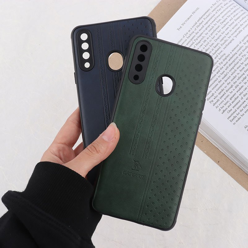 قاب چرمی Canary سامسونگ Galaxy A20s محافظ لنزدار