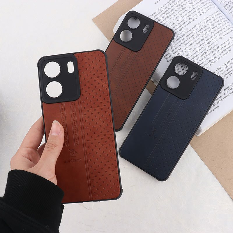 قاب چرمی Canary شیائومی Redmi 13C / Poco C65 محافظ لنزدار