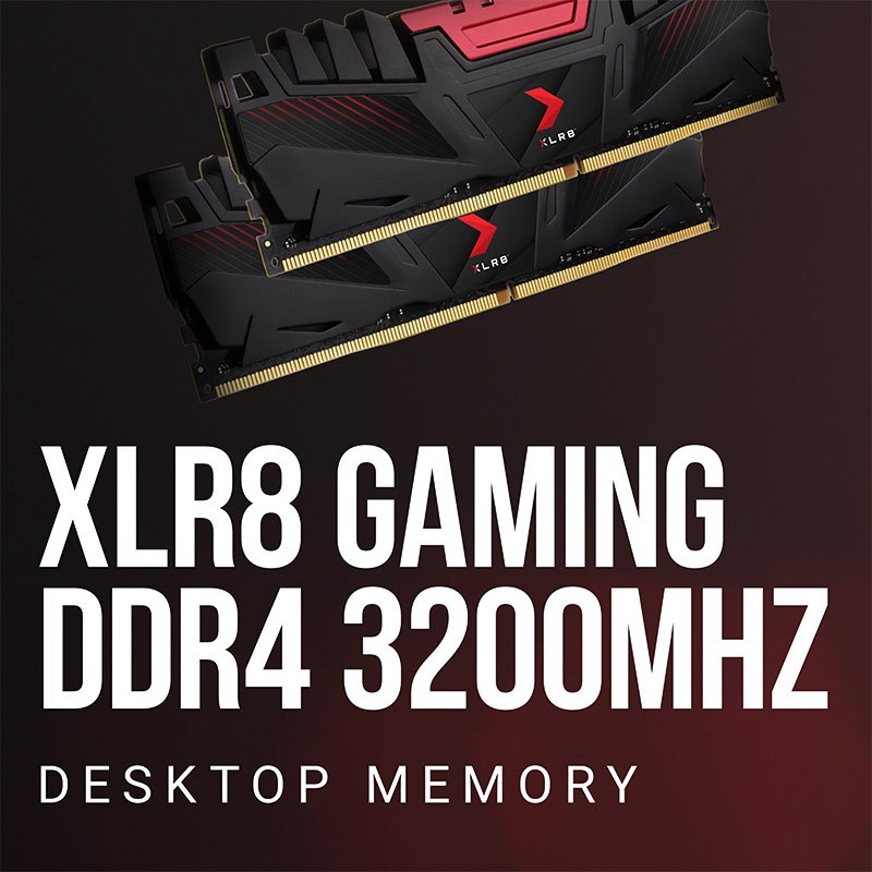 رم کامپیوتر PNY XLR8 Black DDR4 16GB 3200MHz CL16 Dual