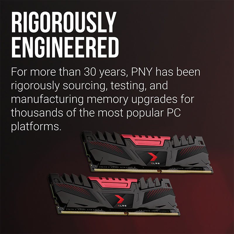 رم کامپیوتر PNY XLR8 Black DDR4 16GB 3200MHz CL16 Dual