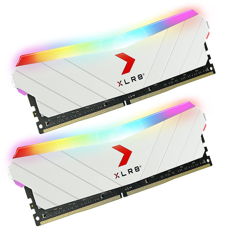 رم کامپیوتر PNY XLR8 RGB White DDR4 16GB 3200MHz CL16 Dual
