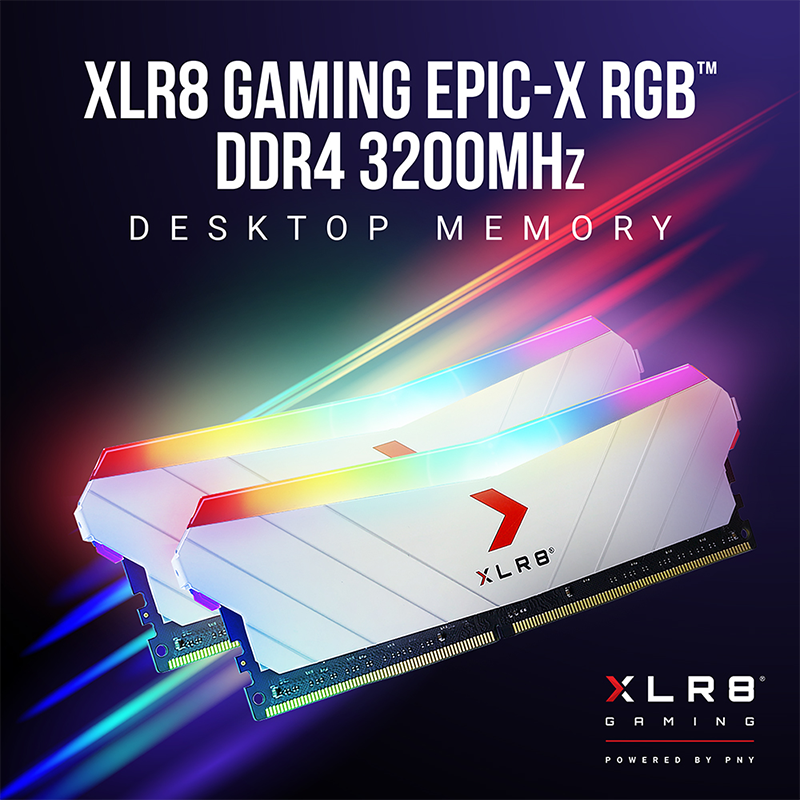 رم کامپیوتر PNY XLR8 RGB DDR4 32GB 3200MHz CL16 Dual