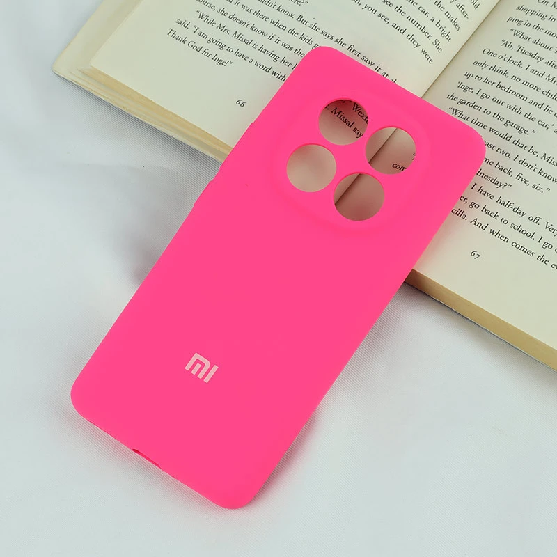 قاب سیلیکونی اصلی زیربسته شیائومی Redmi Note 14 Pro 5G محافظ لنزدار