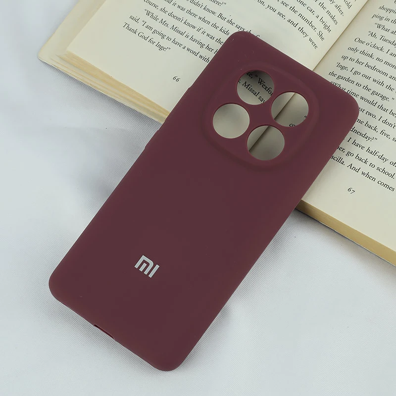 قاب سیلیکونی اصلی زیربسته شیائومی Redmi Note 14 Pro 5G محافظ لنزدار