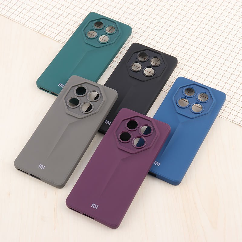 قاب ژله ای پورش دیزاین شیائومی Redmi Note 14 Pro 4G لوگو دار محافظ لنزدار