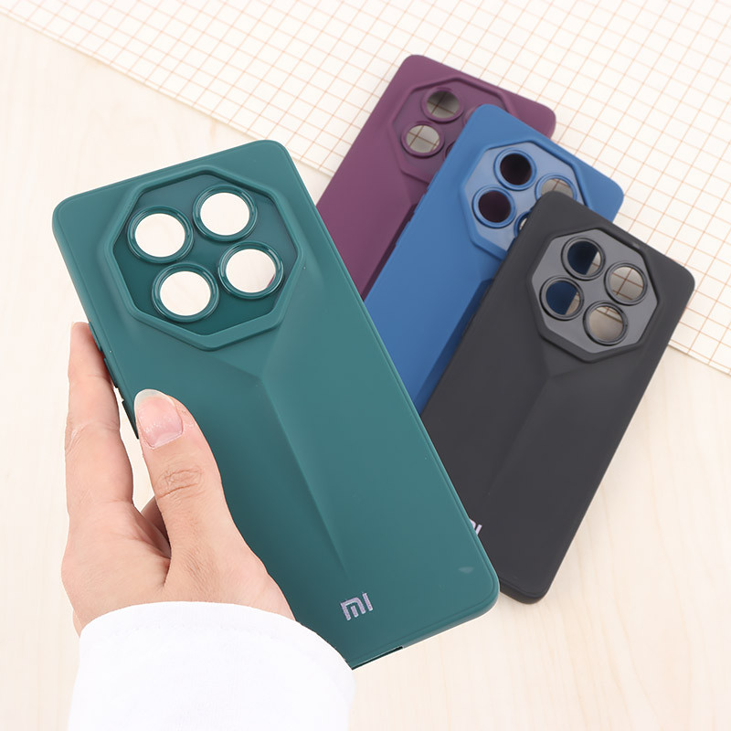 قاب ژله ای پورش دیزاین شیائومی Redmi Note 14 Pro 4G لوگو دار محافظ لنزدار