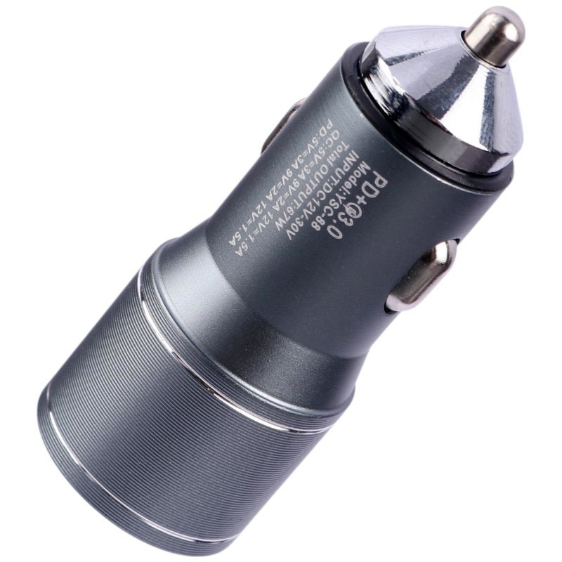 شارژر فندکی فست شارژ Pioneer YSC-88 QC3.0 PD 3A 18W