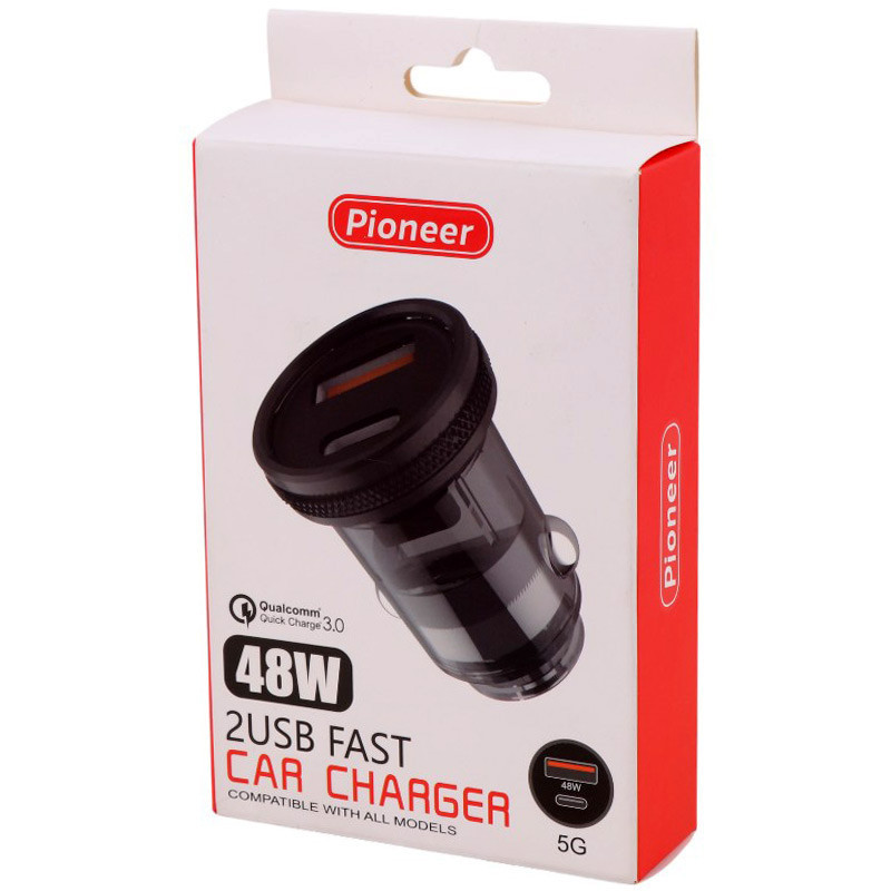 شارژر فندکی فست شارژ Pioneer QC3.0 PD 3A 30W