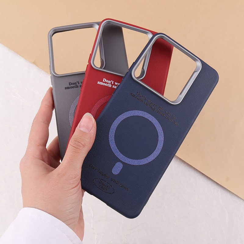 قاب چرمی شیائومی Redmi Note 14 طرح مگ سیف