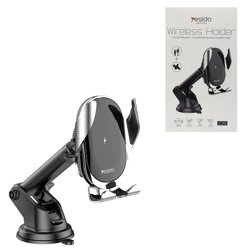 هولدر و شارژر وایرلس Yesido C78 15W