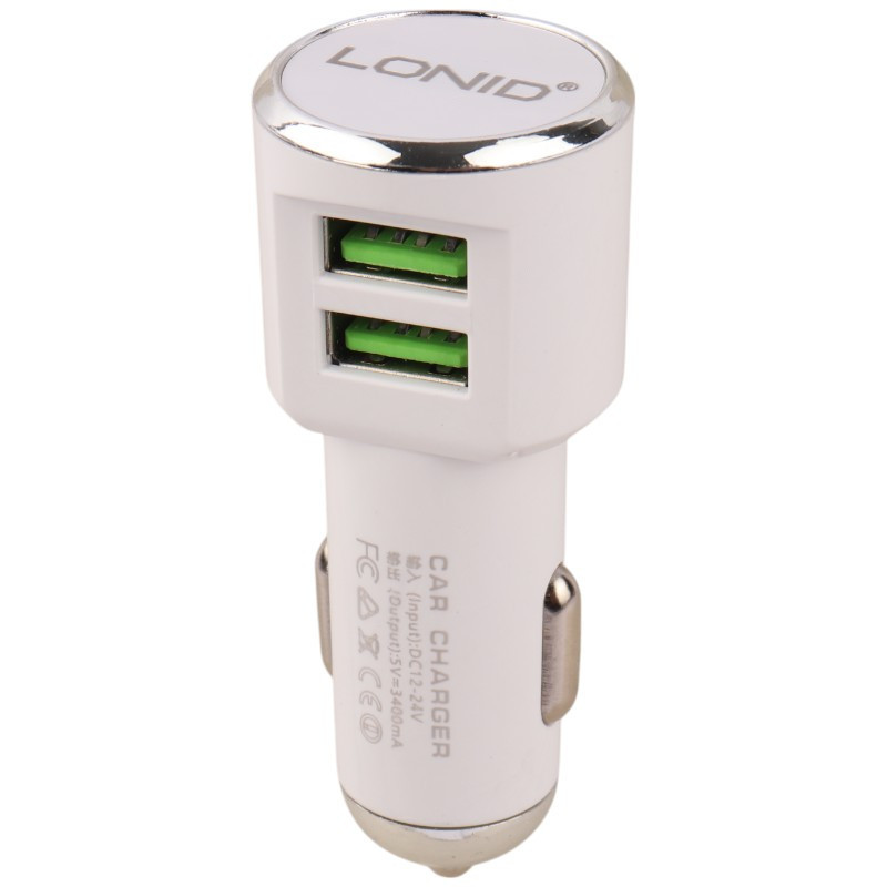 شارژر فندکی Lonid DL-C29 3.4A 17W + کابل تایپ سی
