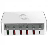 شارژر و تستر WLX 818PF 6Port QC3.0 PD 50W Type-C/USB