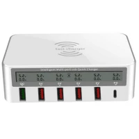 شارژر و تستر WLX 818PF 6Port QC3.0 PD 50W Type-C/USB