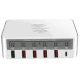 شارژر و تستر WLX 818PF 6Port QC3.0 PD 50W Type-C/USB