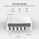 شارژر و تستر WLX 818PF 6Port QC3.0 PD 50W Type-C/USB