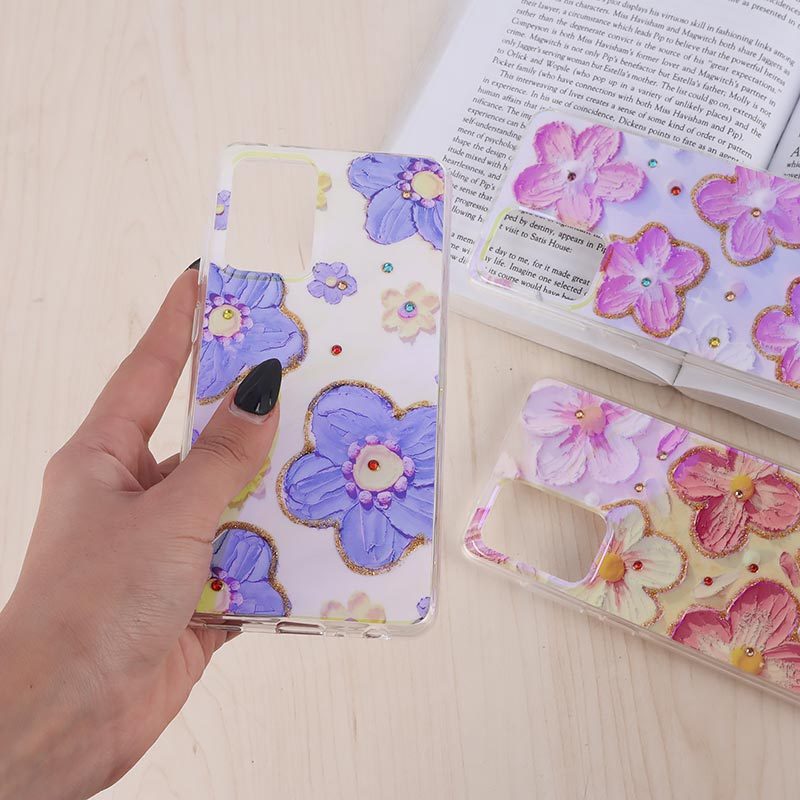 قاب هولوگرامی سامسونگ Galaxy A52 / A52s طرح گل آبرنگی
