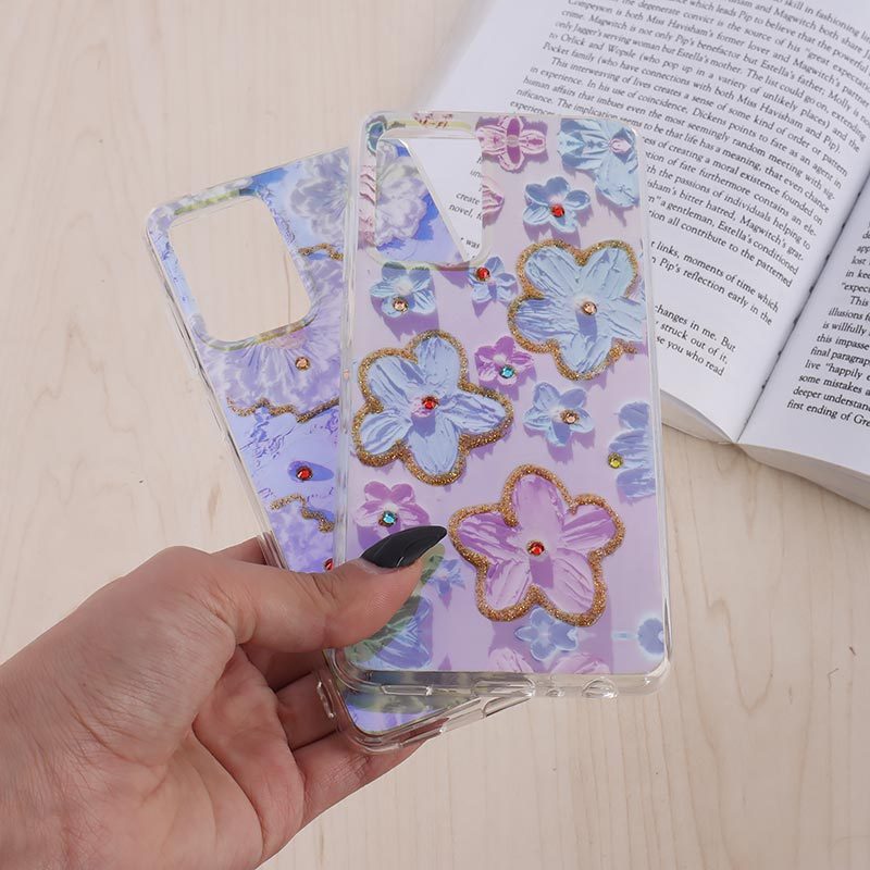 قاب هولوگرامی سامسونگ Galaxy A52 / A52s طرح گل آبرنگی