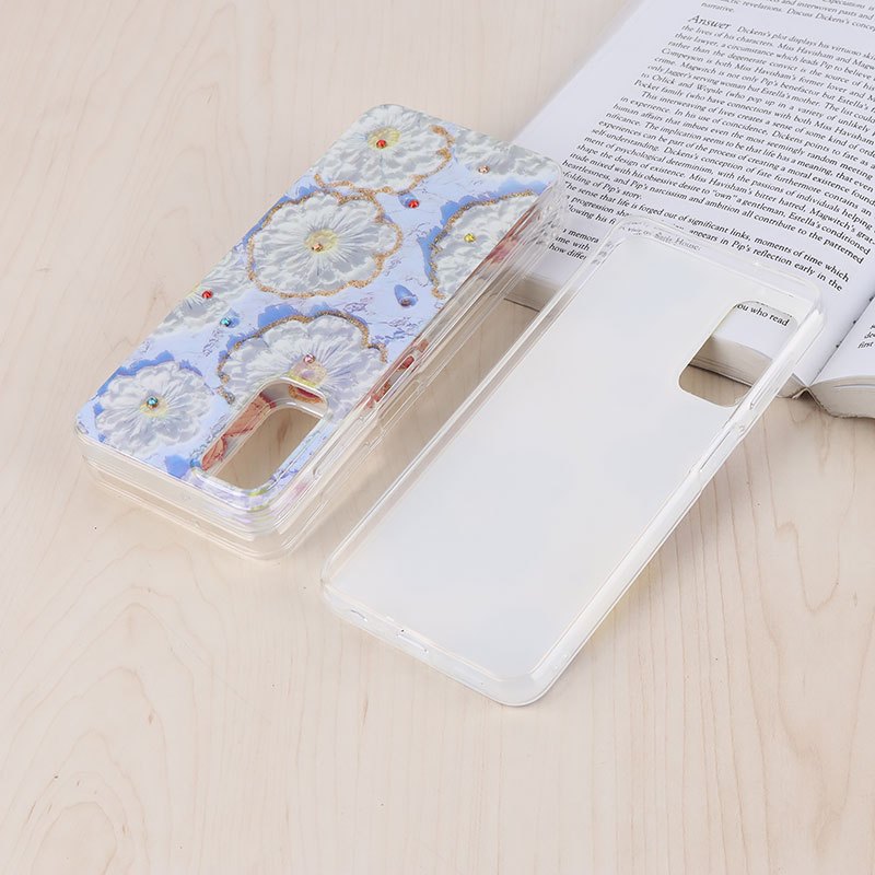 قاب هولوگرامی سامسونگ Galaxy A13 5G / A04s طرح گل آبرنگی