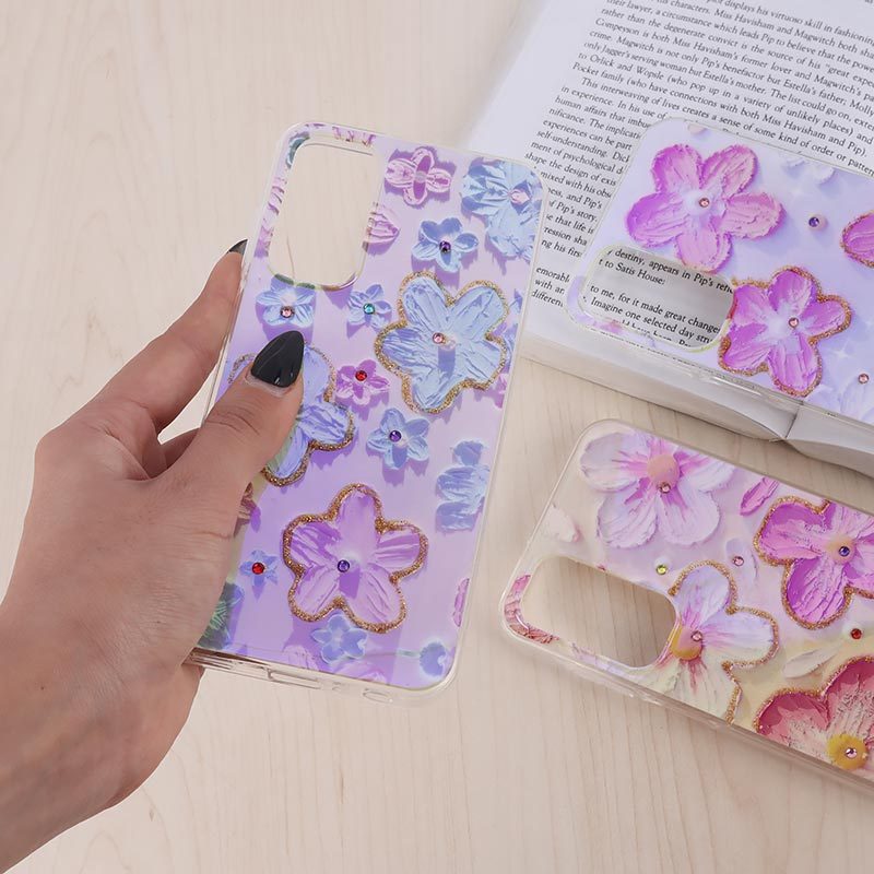 قاب هولوگرامی سامسونگ Galaxy A25 طرح گل آبرنگی
