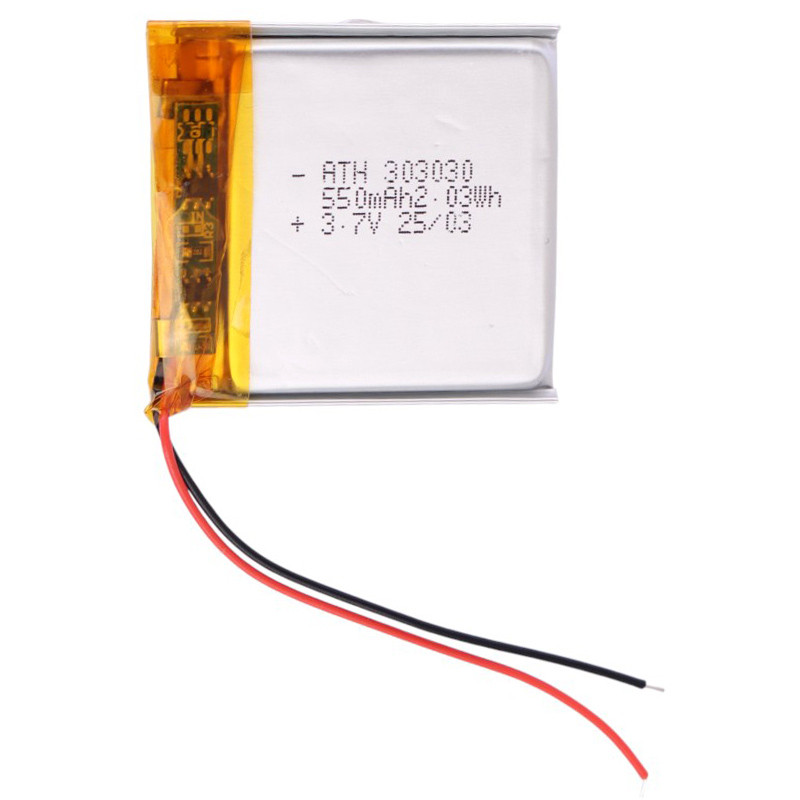 باتری لیتیوم 550mAh 30*30*2mm 303030