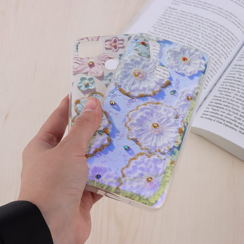 قاب هولوگرامی شیائومی Redmi 9C طرح گل آبرنگی