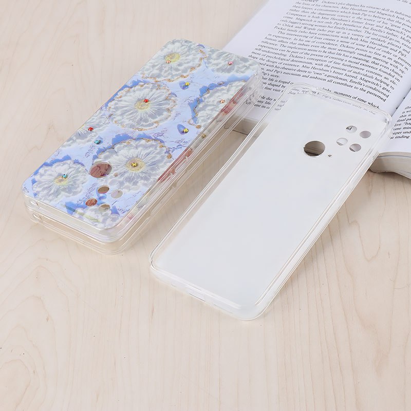 قاب هولوگرامی شیائومی Redmi 10C طرح گل آبرنگی محافظ لنزدار