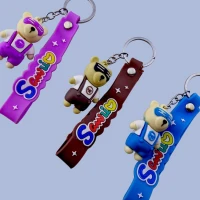 جاکلیدی سیلیکونی طرح خرس عینکی