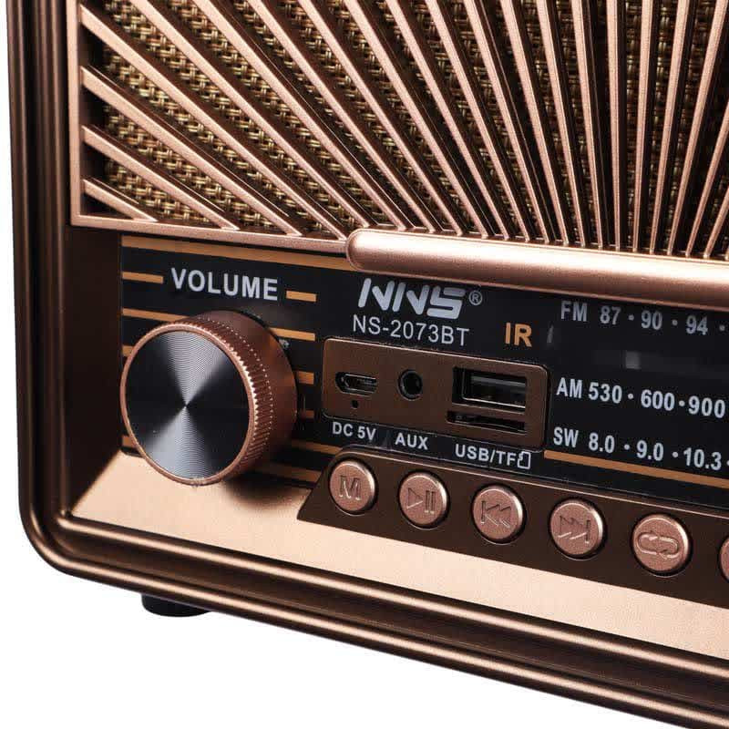 رادیو اسپیکر بلوتوثی رم و فلش خور NNS NS-2073BT + ریموت کنترل