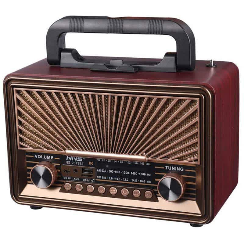 رادیو اسپیکر بلوتوثی رم و فلش خور NNS NS-2073BT + ریموت کنترل