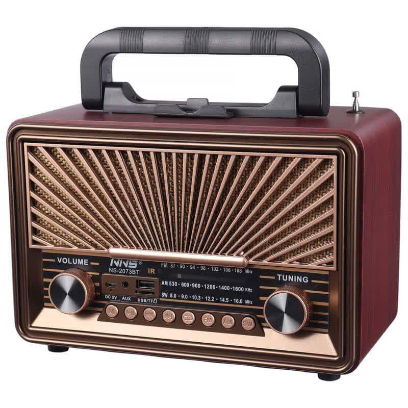 رادیو اسپیکر بلوتوثی رم و فلش خور NNS NS-2073BT + ریموت کنترل