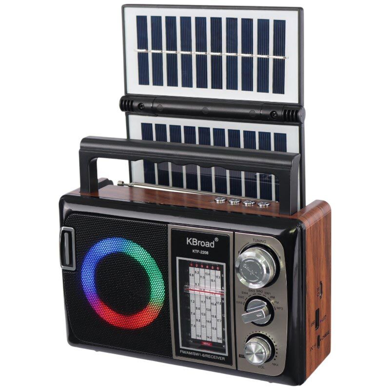 رادیو اسپیکر بلوتوثی رم و فلش خور خورشیدی KBroad KTF-2208
