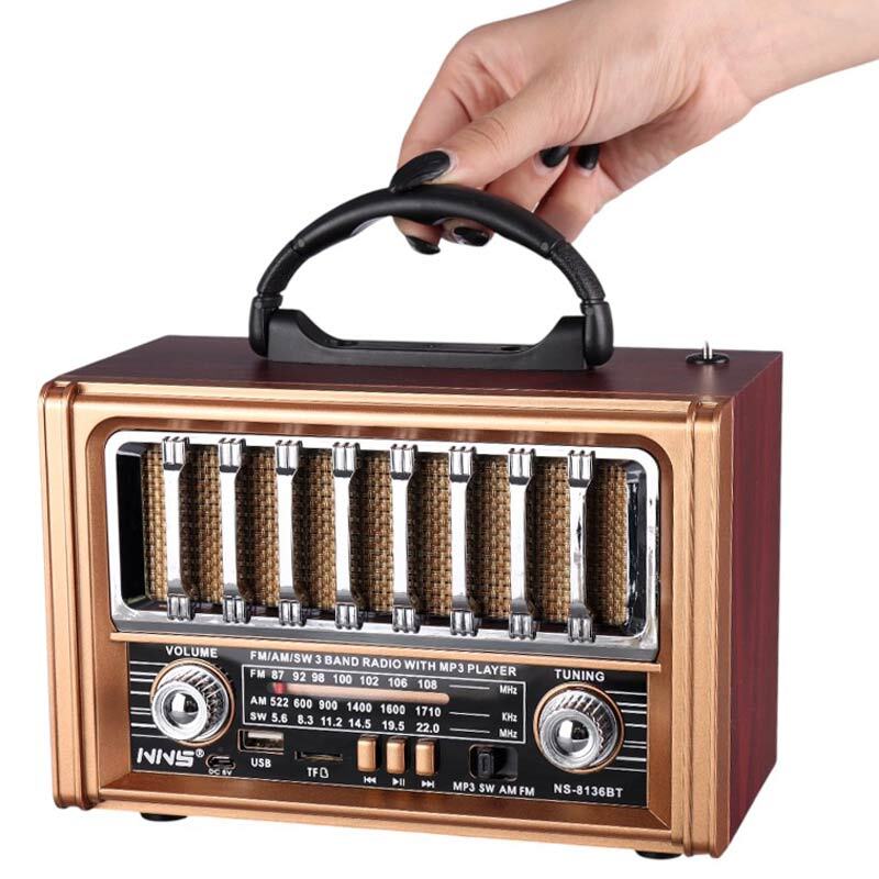 رادیو اسپیکر بلوتوثی رم و فلش خور NNS NS-8136BT