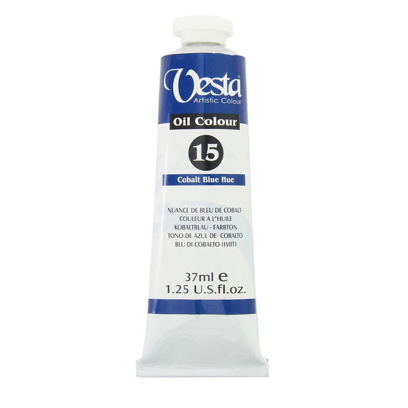 رنگ روغن وستا Cobalt&nbsp;Blue Hue 15 حجم 37 میلی لیتر