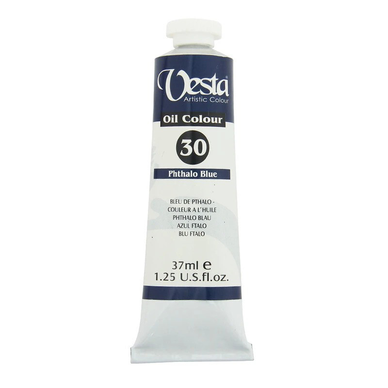 رنگ روغن وستا Phthalo Blue 30 حجم 37 میلی لیتر