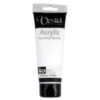 رنگ اکریلیک وستا 40 Titanium White حجم 75 میلی لیتر