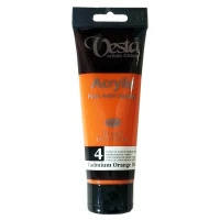 رنگ اکریلیک وستا 4 Cadmium Orange Hue حجم 75 میلی لیتر