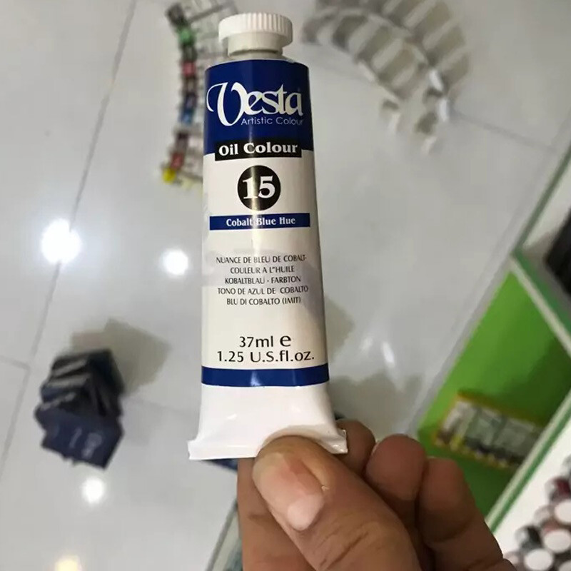 رنگ روغن وستا Cobalt Blue Hue 15 حجم 37 میلی لیتر