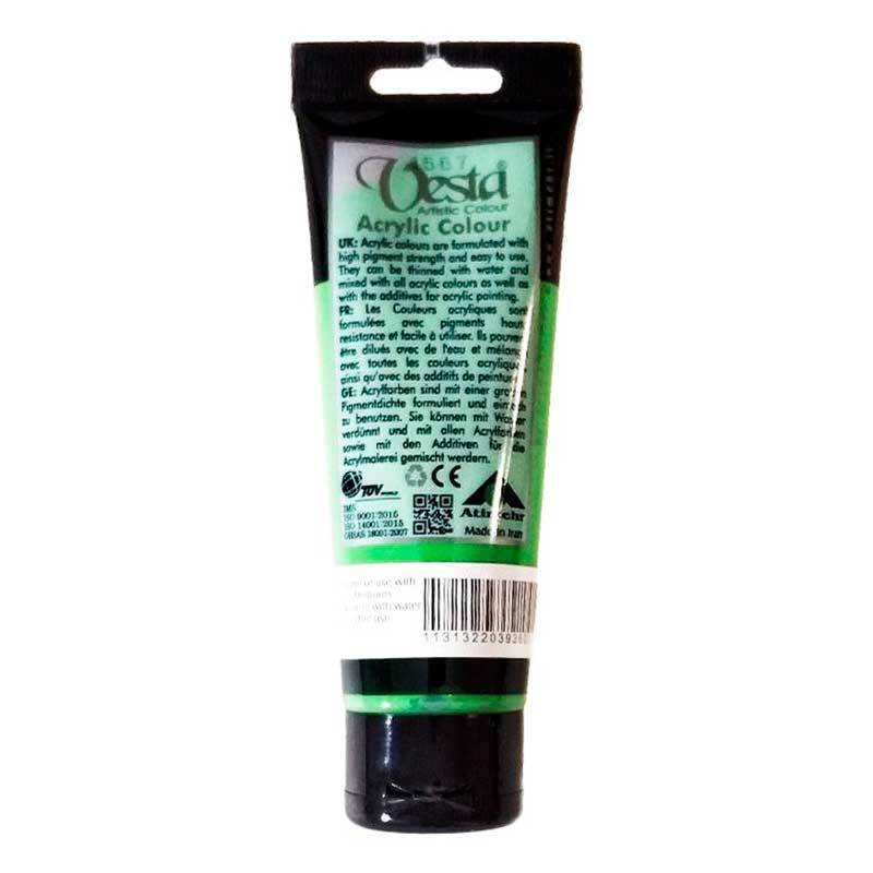 رنگ اکریلیک وستا Chrome Green Hue 11 حجم 75 میلی لیتر