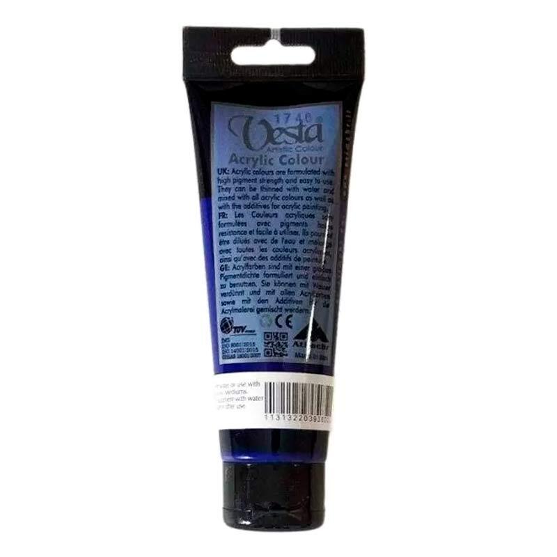 رنگ اکریلیک وستا Phthalo Blue 30 حجم 75 میلی لیتر