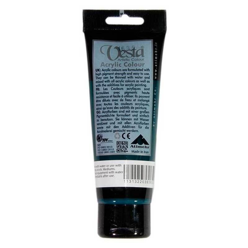 رنگ اکریلیک وستا Viridian Hue 43 حجم 75 میلی لیتر