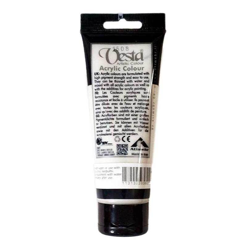 رنگ اکریلیک وستا 54 Iridescent White حجم 75 میلی لیتر