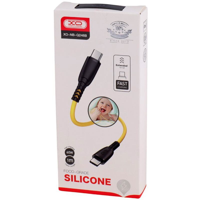 کابل تبدیل فست شارژ XO XO-NB-Q246B Type-C To Type-C QC 60W 1m
