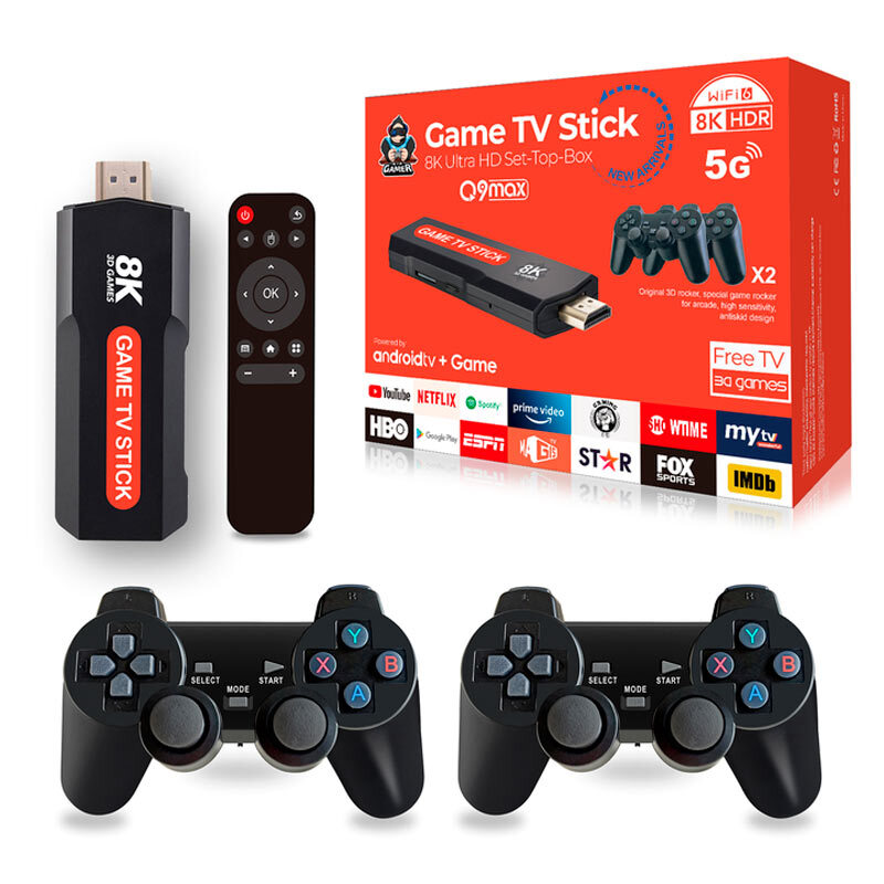 کنسول بازی گیم استیک Game TV Stick Q9 8K 16GB Dual