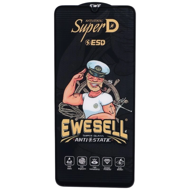 گلس Super D آنتی استاتیک Ewesell شیائومی Redmi 14C / 14R / Poco C75