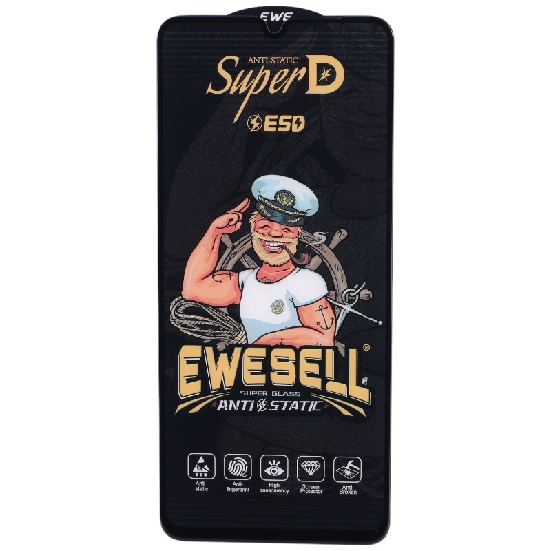 گلس Super D آنتی استاتیک ESD Ewesell شیائومی Redmi 14C / 14R / Poco C75