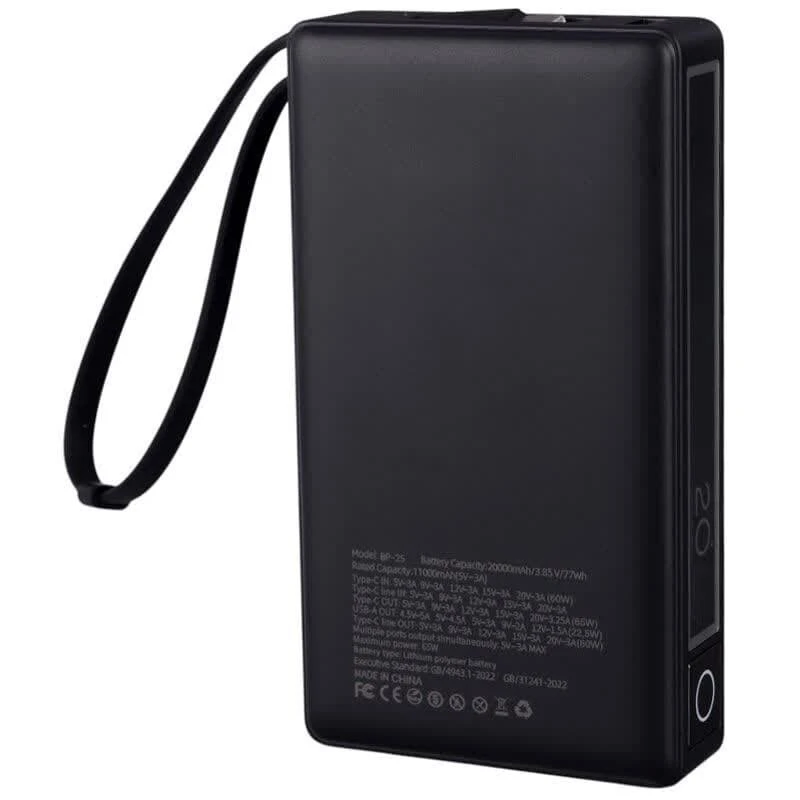 پاور بانک فست شارژ بیوا BP-025 PD 65W ظرفیت 20000 میلی آمپر ساعت