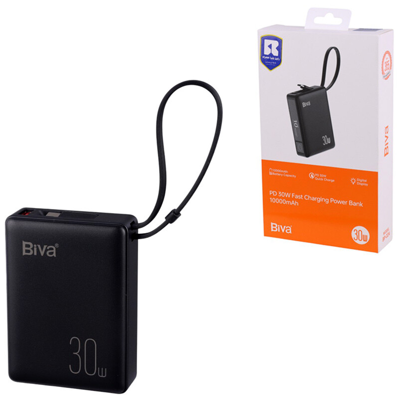 پاور بانک فست شارژ بیوا BP-024 PD 30W ظرفیت 10000 میلی آمپر ساعت