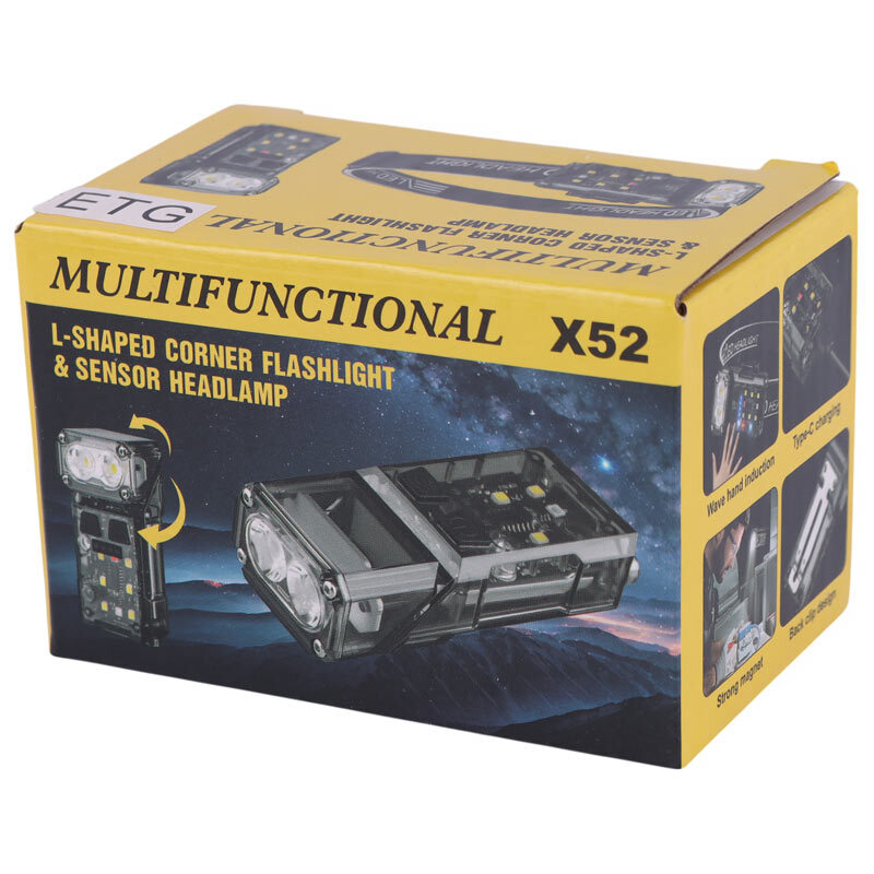 چراغ قوه پیشانی هدلایت شارژی MULTIFUNCTIONAL X52