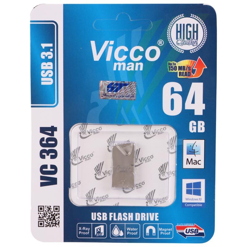 فلش 64 گیگ ویکومن Vicco Man VC364 USB3.1
