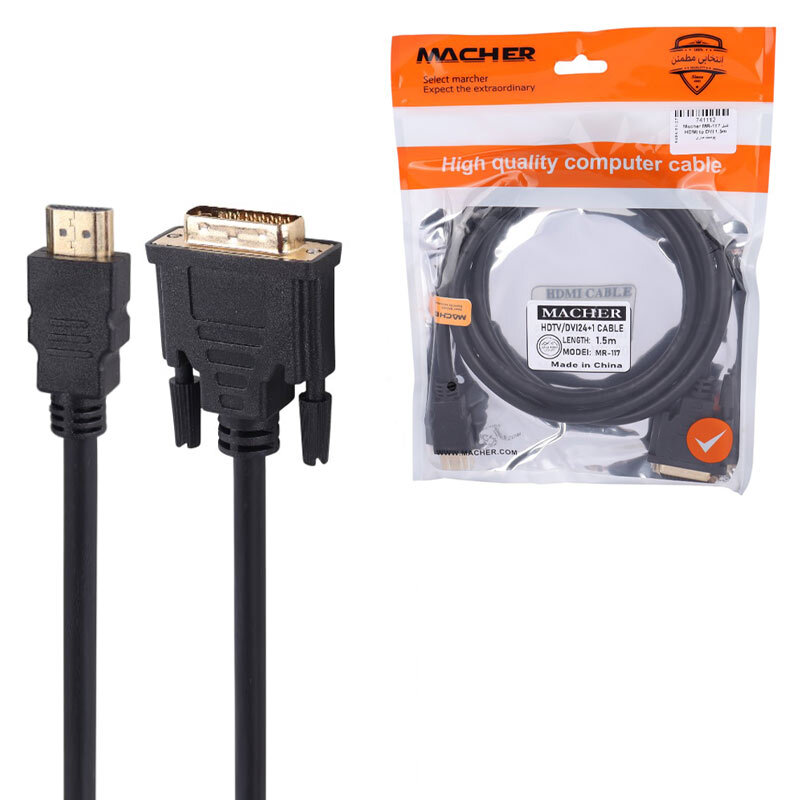 کابل تبدیل HDMI به DVI مچر MR-117 طول 1.5 متر